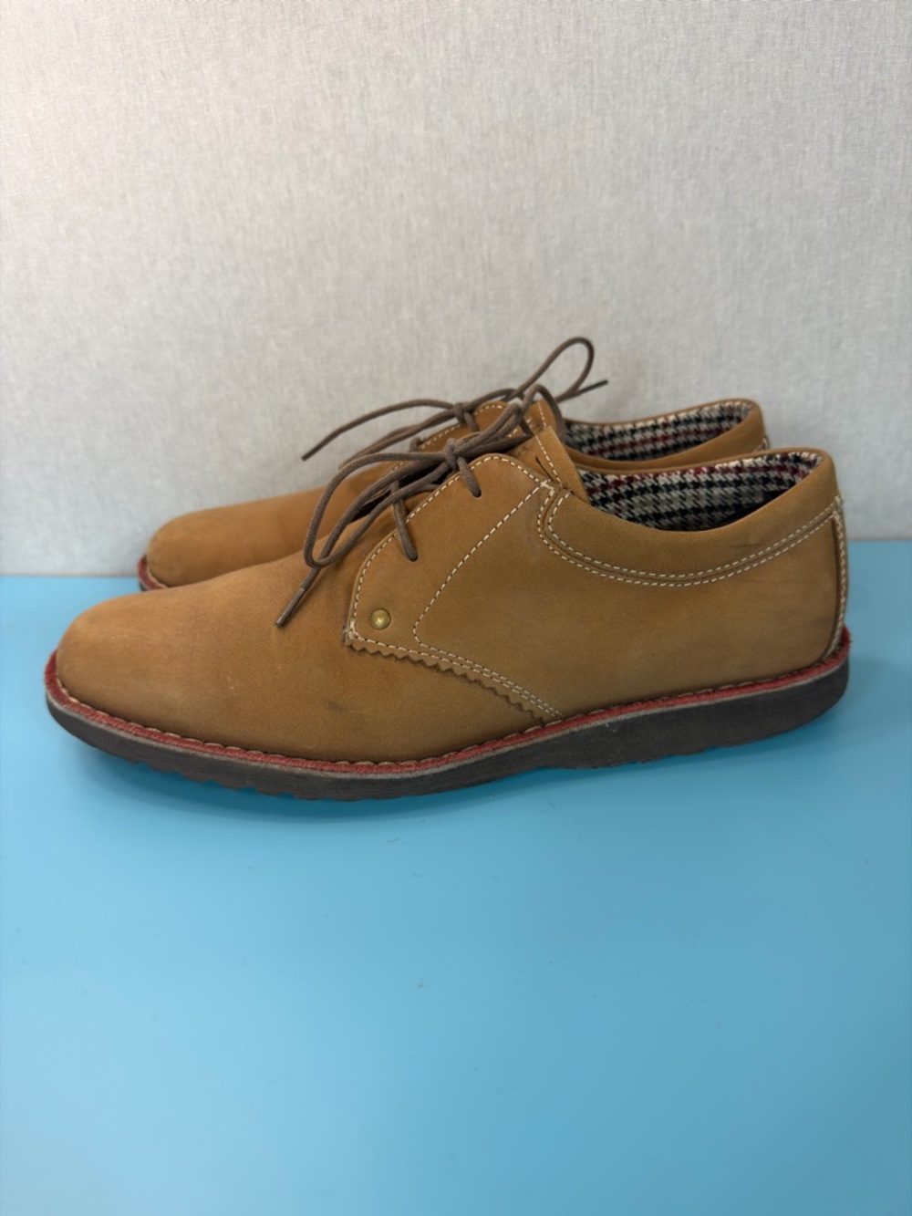 Penguin Brown Nubuck Derby Lace-Up Shoes